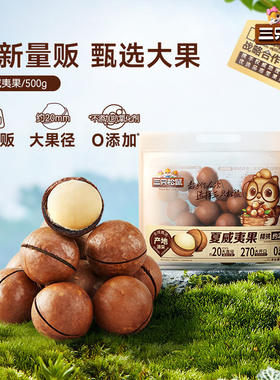Three Squirrels Macadamia Nuts 500g Creamy Snack