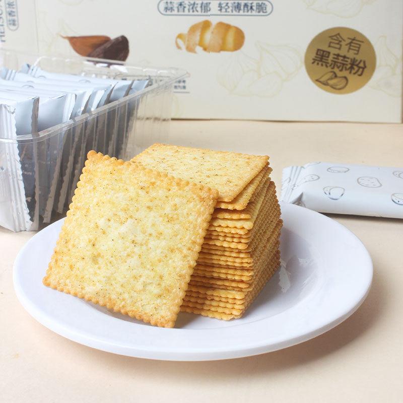 Aji黑蒜薄饼180g 薯脆薄饼干黑蒜香味下午茶休闲零食小吃超市同款