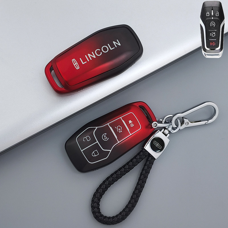 适用于老款林肯MKZ车钥匙套MKC/MKX高端保护壳福特金牛座包扣男女