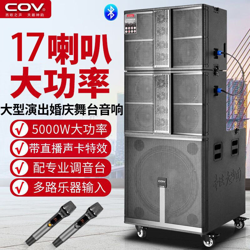 18寸25喇叭重低音户外音响大功率大型广场舞音箱婚庆舞台演出线阵
