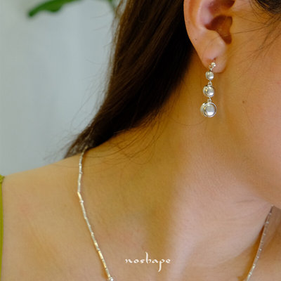 EnSage 24SS新品Dome Earrings圆形串珠耳环 925纯银小众手工耳饰