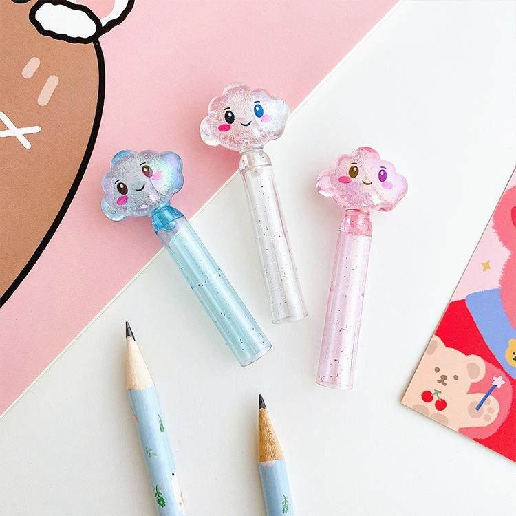 云朵铅笔套小学生笔盖笔帽儿童可爱水果创意加长器铅笔保护套