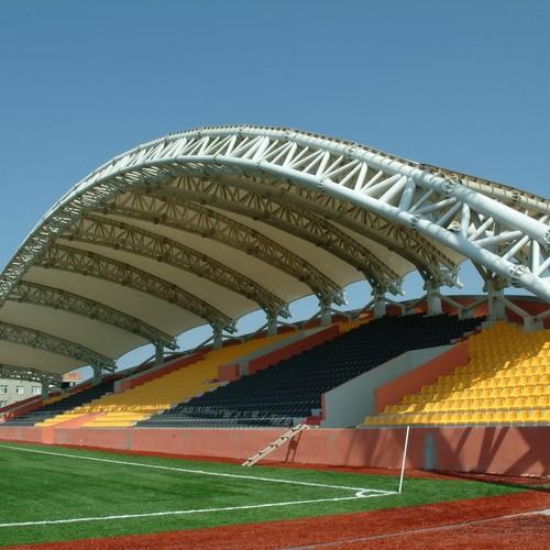 ptfe膜结构工程体育场看台雨棚学校操场大跨度钢结构张拉膜遮阳棚