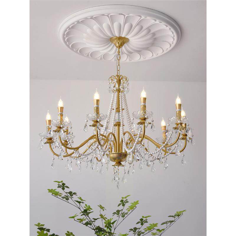 法式轻奢水晶珍珠吊灯中古风浪漫宫廷水晶蜡烛灯美式复古餐厅卧室,3C数码配件,USB灯,淘宝优惠券,粉丝福利购,淘宝优惠卷