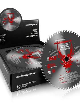 中村7 1/4英寸硬质合金AKUMA系列TCT10pcs木材切割184mm圆锯片60T