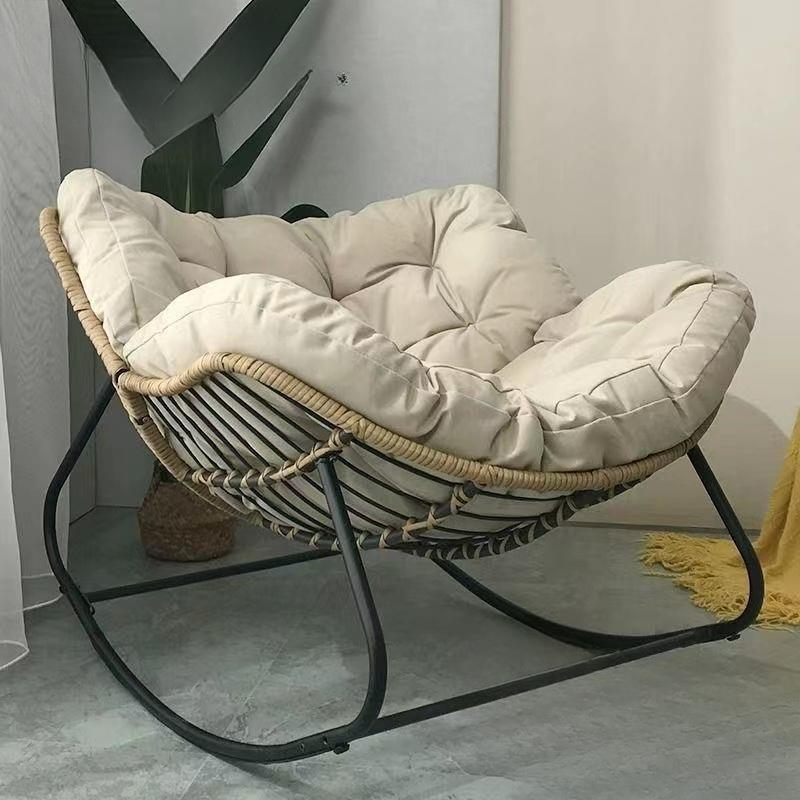 单人躺藤编阳台家用鸟窝摇椅沙发休闲坐可懒人沙发人类藤椅可摇椅