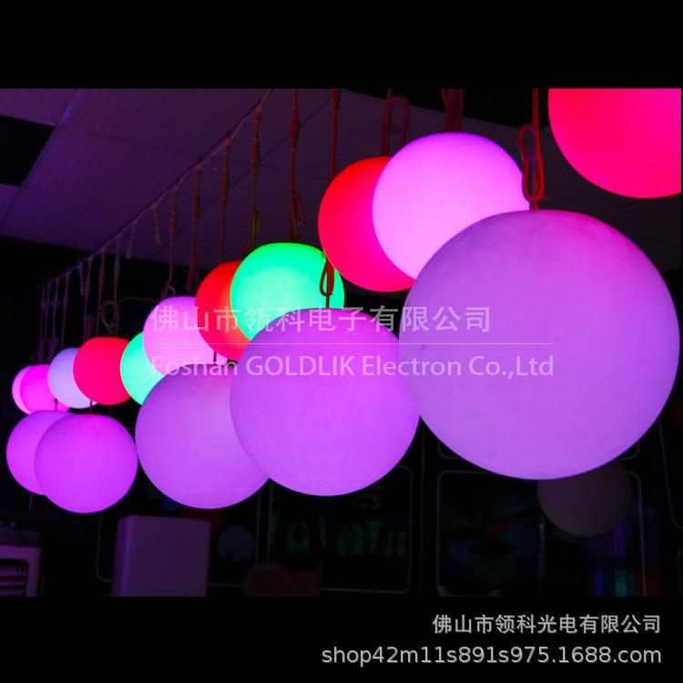 圆形LED七彩发光球 DMX控制LED发光吊球 LED遥控发光装饰吊球