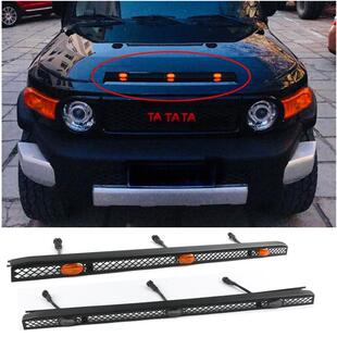 适合于FJ酷路泽改装机盖灯小黄灯LED黄红光日行灯新中网装饰灯