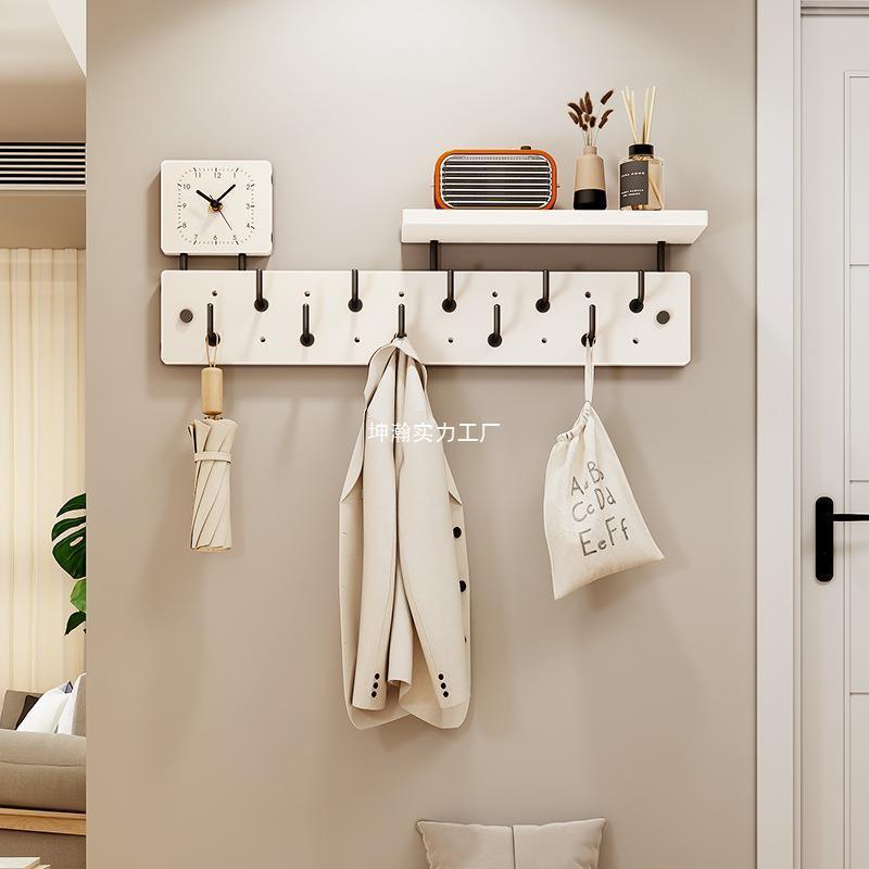 墙上挂衣架客入户门进门口玄关墙面衣服创意收纳壁挂置物架挂钩
