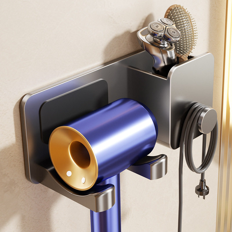 卫生间吹风机置物架免打孔电吹风挂架吹风筒支架浴室收纳架子神器,家庭/个人清洁工具,吹风机置物架,淘宝优惠券,粉丝福利购,淘宝优惠卷