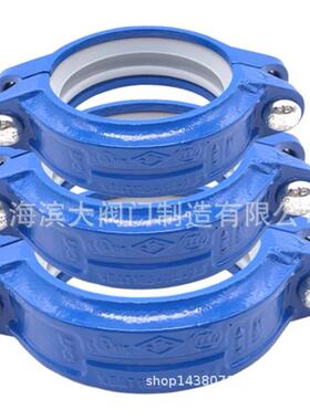 山东迈克卡箍给水卡箍白色胶圈 白色卡箍 DN50-DN250蓝色卡箍