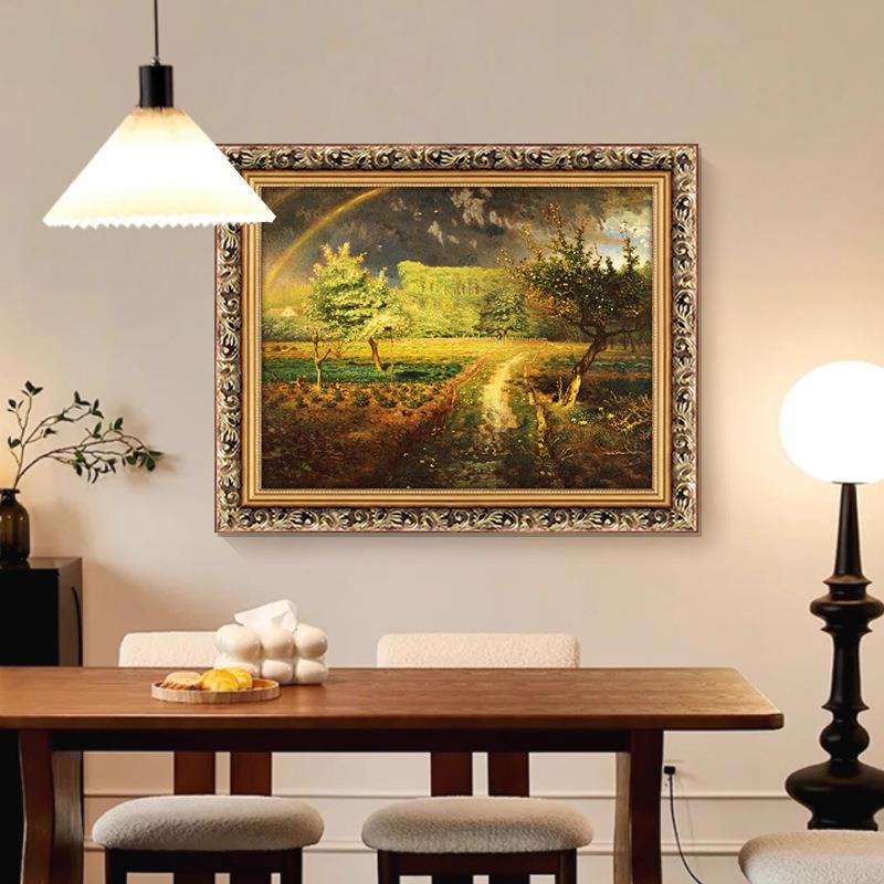 世界名画米勒拾穗者装饰画客厅餐厅油画卧室走廊过道欧式风景挂画