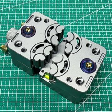 手工一寸304不锈钢小台钳带砧台手作工具摆件铁砧子虎钳