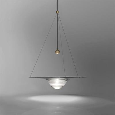 北欧设计师吧台餐厅光晕创意水滴灯酒店展厅客厅组合飞碟玻璃吊灯