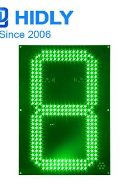二连浩特20寸绿色直八斜八led单元版led油价屏