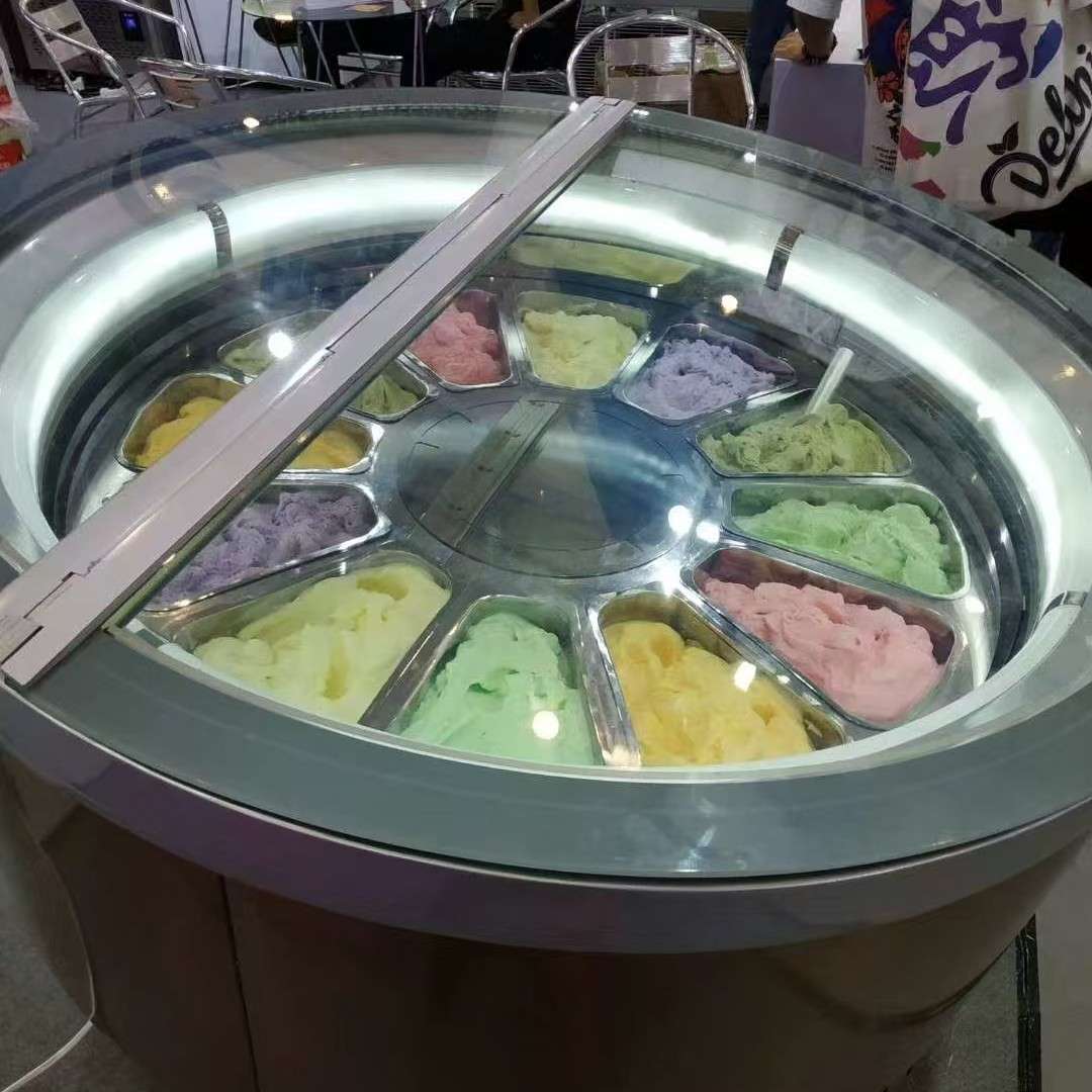 商用圆桶冰淇淋冷冻柜糖葫芦展示柜硬冰淇淋冰柜冰激凌展示柜雪糕