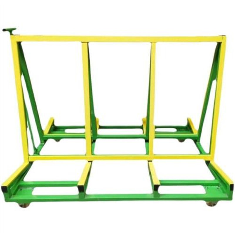 重型四轮折叠门窗玻璃周转推车物流运输双边架石膏板瓷砖手拉小车