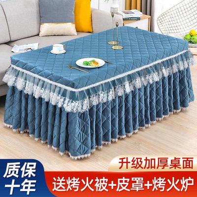 烤火桌子家用长方形新款客厅取暖桌楠竹简易可折叠实木烤火架餐桌