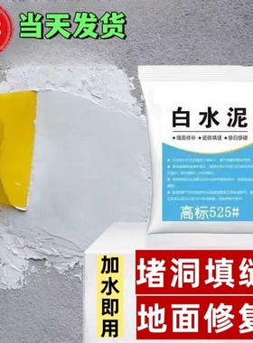 白水泥425速干散装家用防水瓷砖填缝剂地漏墙面修补白色水泥粉堵