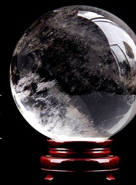 白色水晶球摆件透明圆形球客厅玄关卧室入户门店铺W开业乔迁新居