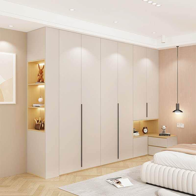 衣柜带床头柜一体组合家用卧室梳妆台转角侧边柜儿童衣橱l型定制