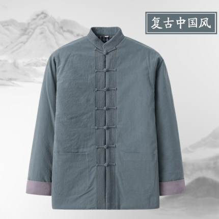 唐装男冬季中老年棉衣爸爸冬装外套加绒加厚男士棉服爷爷棉袄上衣
