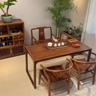 组合茶几套装 小户型阳台小茶桌胡桃木实x木茶台家用新中式 素问