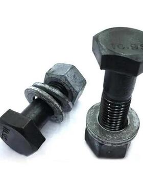 M10.9级氧HHQ3化发黑高强度钢结构大六M角螺栓16-0
