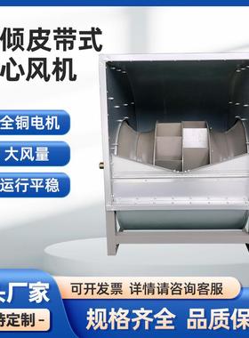 倍力倾后式皮带风机式380V双高压进风离心通风机低WOP噪音外转子