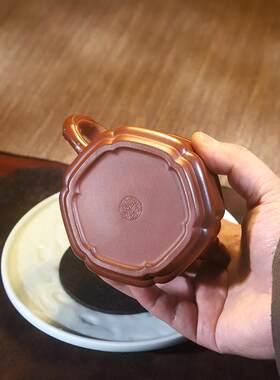 高端紫砂壶名家纯手工泡茶壶 原矿宜兴赵庄小红泥筋纹竹鼓壶310ml