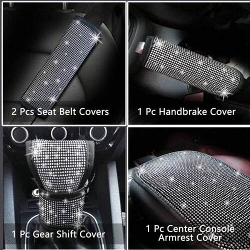 跨境Car Accessories Set For Women Steering Wheel Covers
