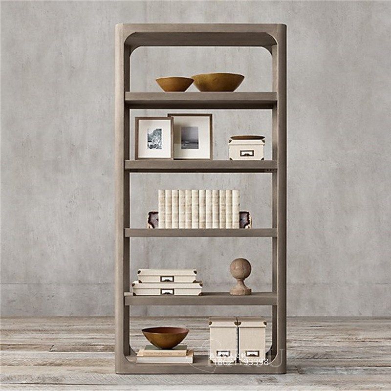 RH原单法式乡村复古实木书柜现代简约餐边柜美式别墅展示落地书架,住宅家具,书架,淘宝优惠券,粉丝福利购,淘宝优惠卷