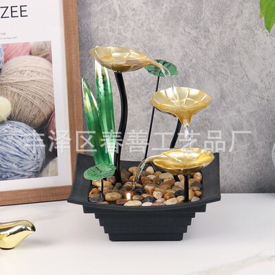 Home decor跨境家居摆件招财流水摆件办公室客厅玄关前台开业送礼