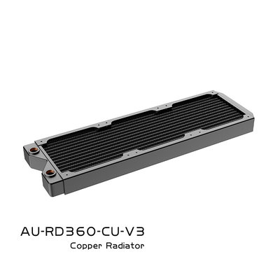 Azieru AU-RD360-CU-V3 360铜水冷排 换热器 散热排 冷排 铜排