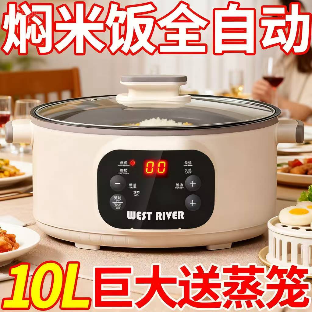 德国智能电热锅电炒锅多功能一体炒菜锅电火锅宿舍料理蒸煮电煮锅