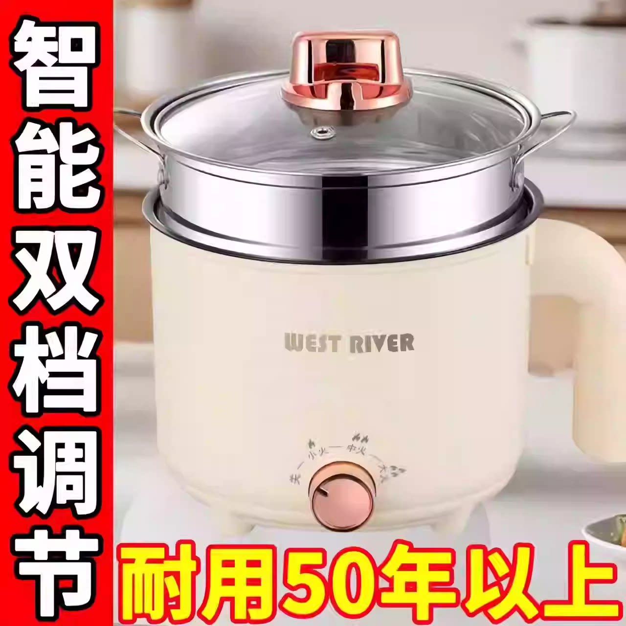 德国全自动蒸煮一体小电煮锅多功能电火锅学生宿舍煮面电锅电饭煲