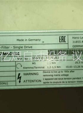 德国伦茨9400滤波器，E94AZMS0184，功能完好，成(议价)