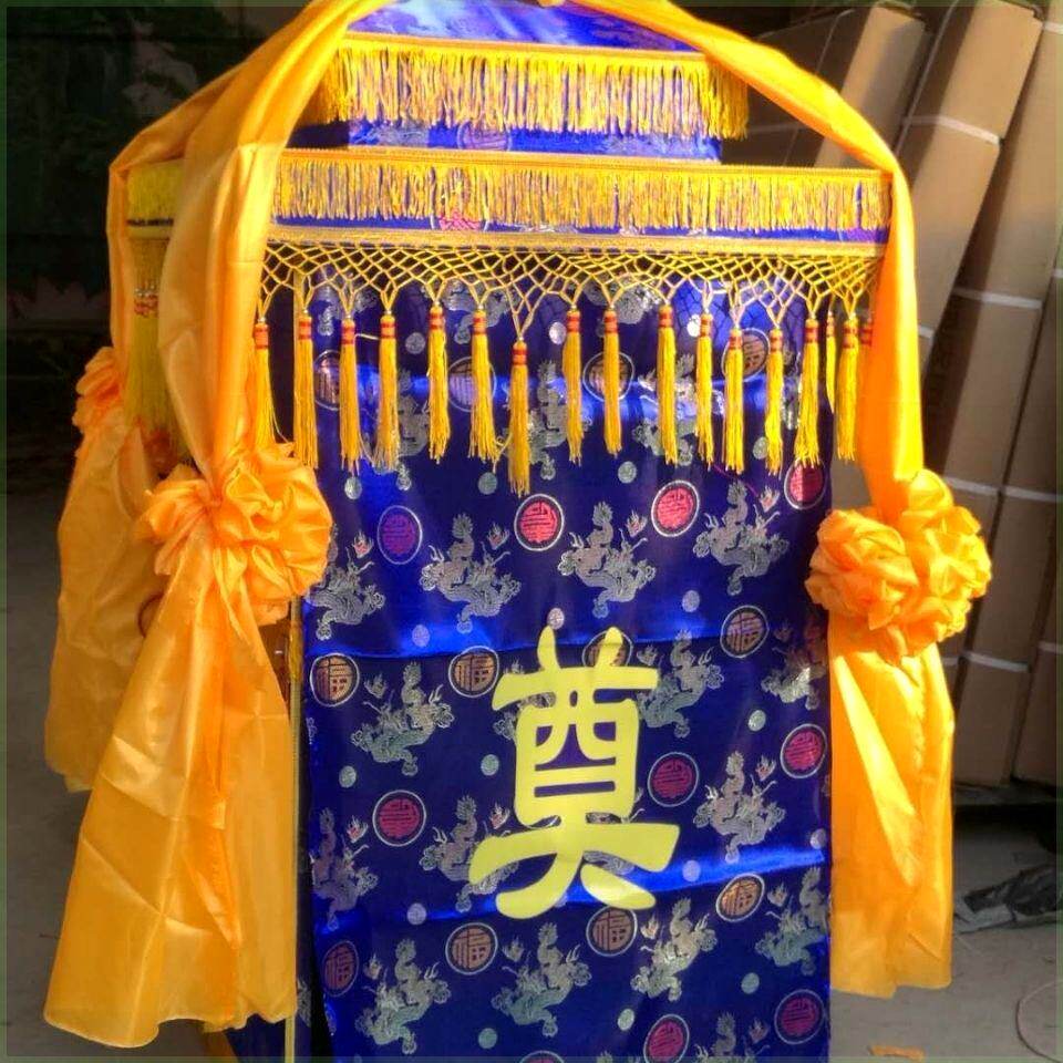 白喜事花轿殡葬轿子抬骨灰盒棺材丧事灵事折叠抬石棺天堂轿整套