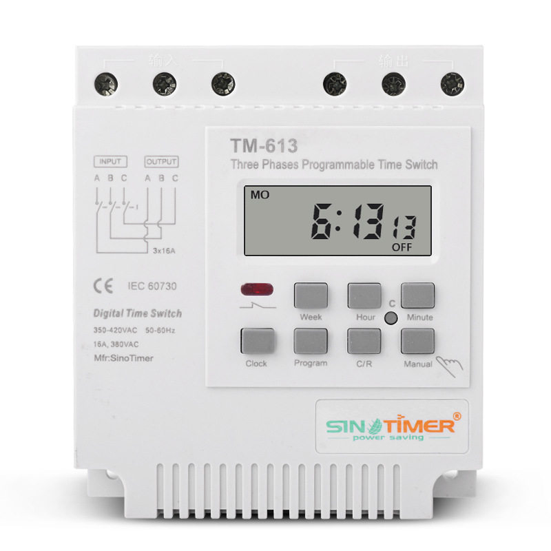 TM613智能三相定时器开关/微电脑时控开关/水泵定时开关380V图片