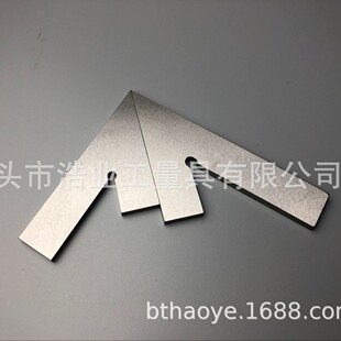 60度角尺不锈钢100x70mmDIN875标准角度测量60°平口角尺120x80