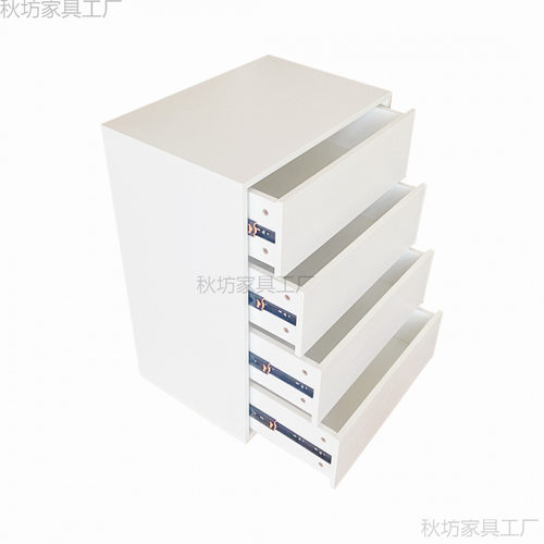 7W四五六斗柜定 制实木抽屉柜卧室反弹滑轨床尾边柜衣柜加装收纳
