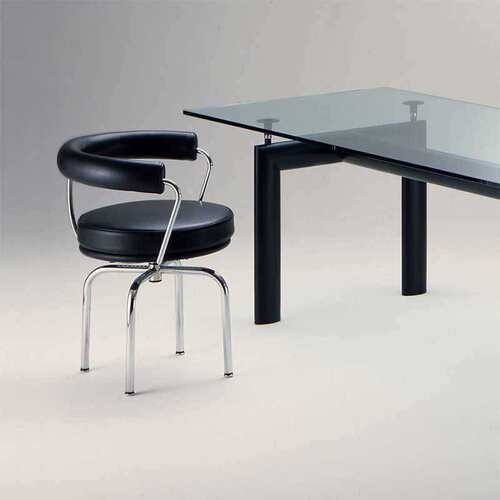 LC7 Chair 图南椅可旋转休闲椅中古接待椅不锈钢扶手椅转椅