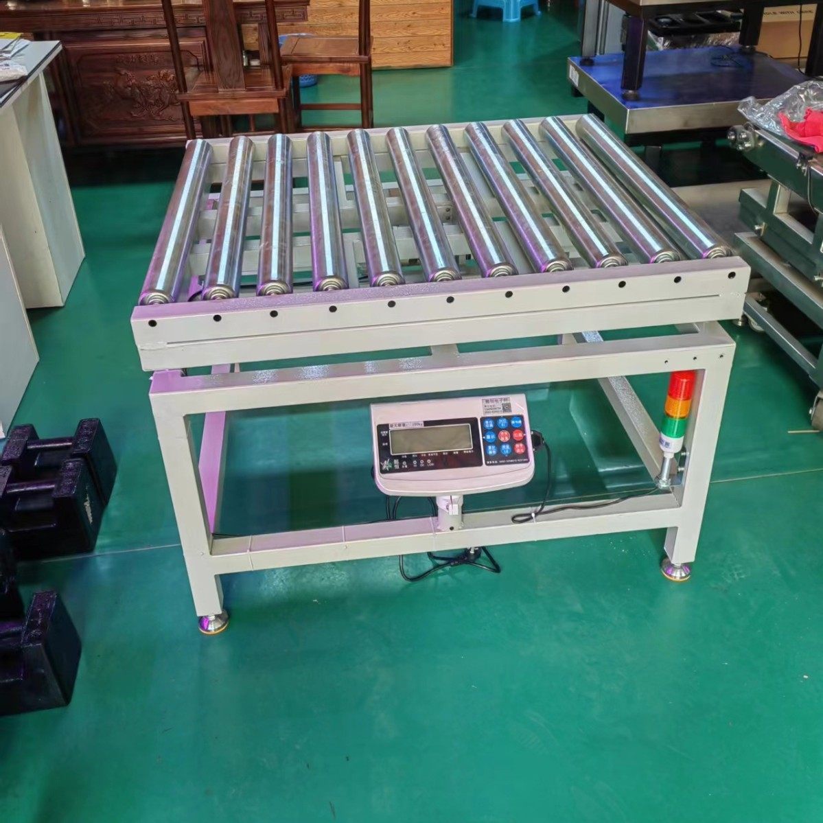 工厂用100kg滚筒电子台秤600*800mm声光报警上下限滚轮电子称价格,橡塑材料及制品,其他塑料制品,淘宝优惠券,粉丝福利购,淘宝优惠卷