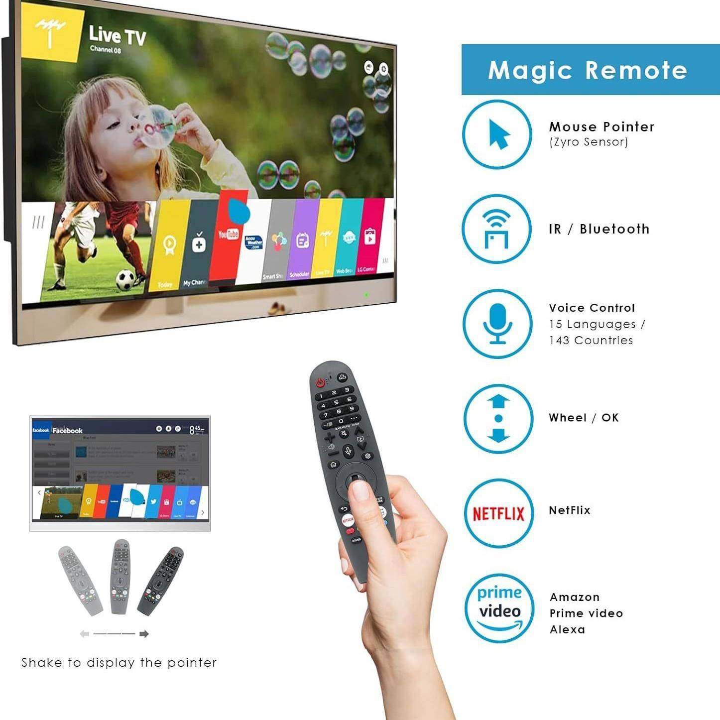 27寸webOs电视Android显示屏2K电视主板电视玻璃盖板防水广告机