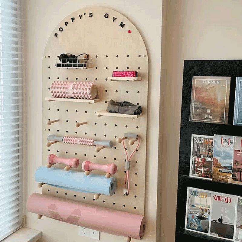 3OBR扇形洞洞板定做拱形商用免打孔样板间装饰壁挂衣帽架收纳置