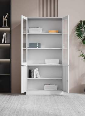 Steel office cabinetMetal storage cabinet file cabinet white