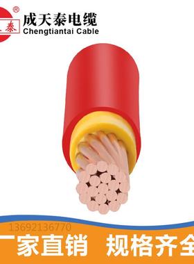 成天泰电线国标BVV1*70平方双塑护套铜芯电线硬线