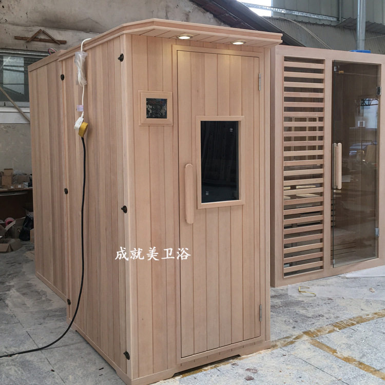 一件起订双人汗蒸房商用桑拿房碳板发热频谱屋铁杉木远红外光波房