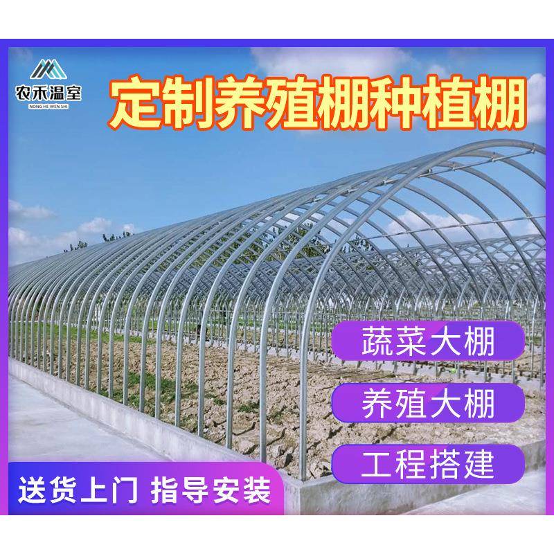 温室大棚骨架钢管养殖种植家用全套猪鸡舍钢架连栋配件简易蔬菜棚