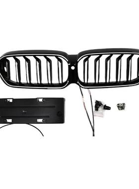 适用于宝马5系发光中网G30G38LCI改LED发光双线M款单线中网前格栅